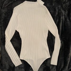 Abercrombie & Fitch, white long-sleeve bodysuit